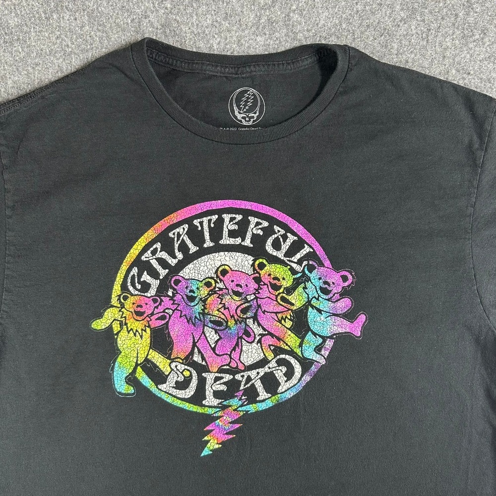 Grateful Dead Dancing Bears T-Shirt Black‎ XL Band Tee Graphic Print